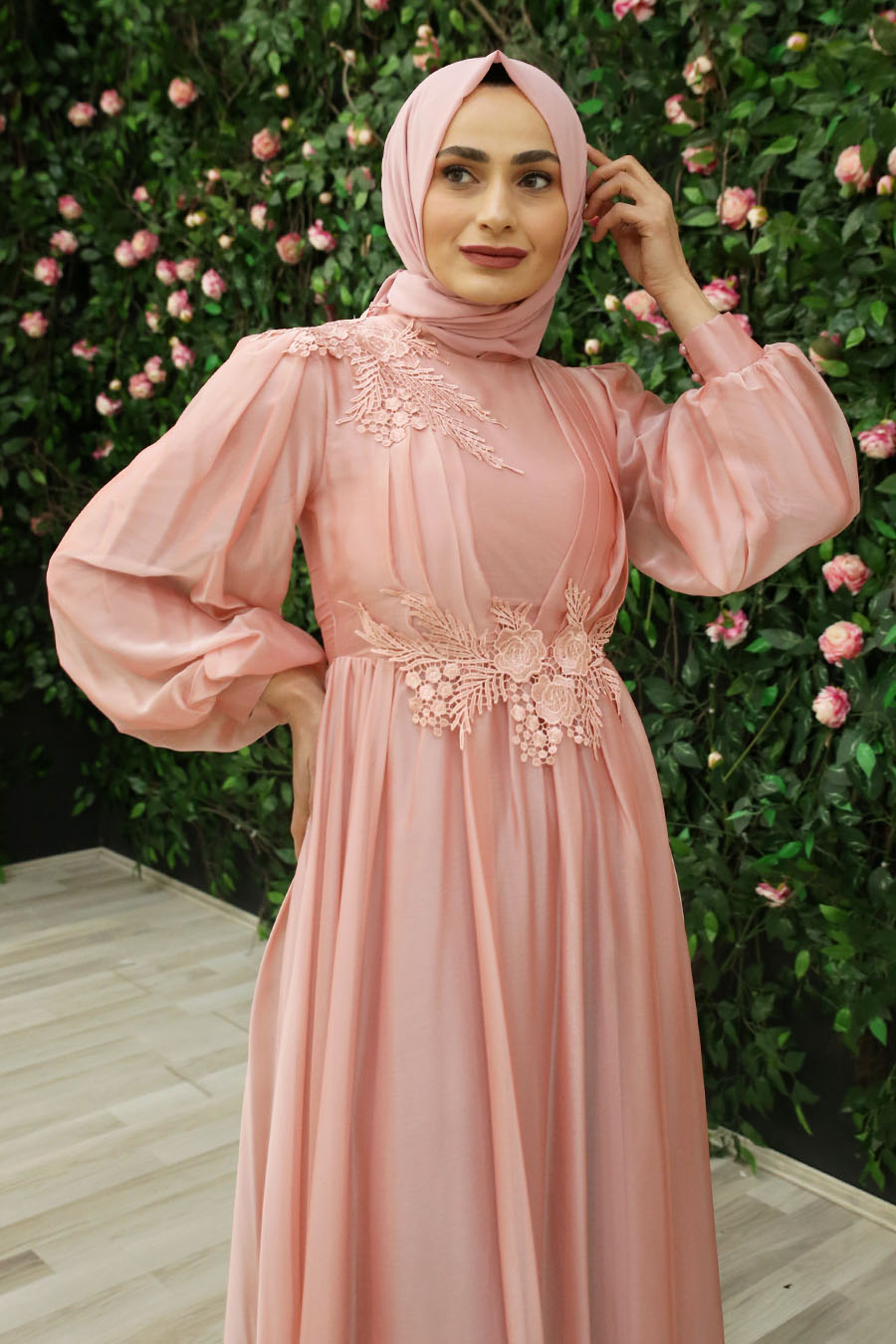 POWDER PINK EVENING DRESS 