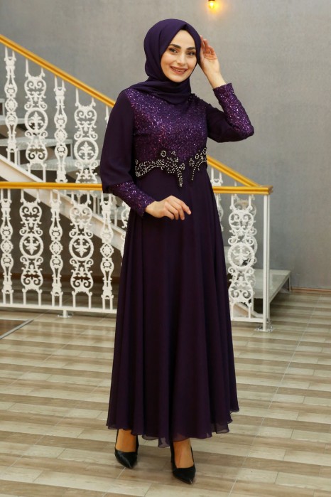 PLUM EVENING DRESS