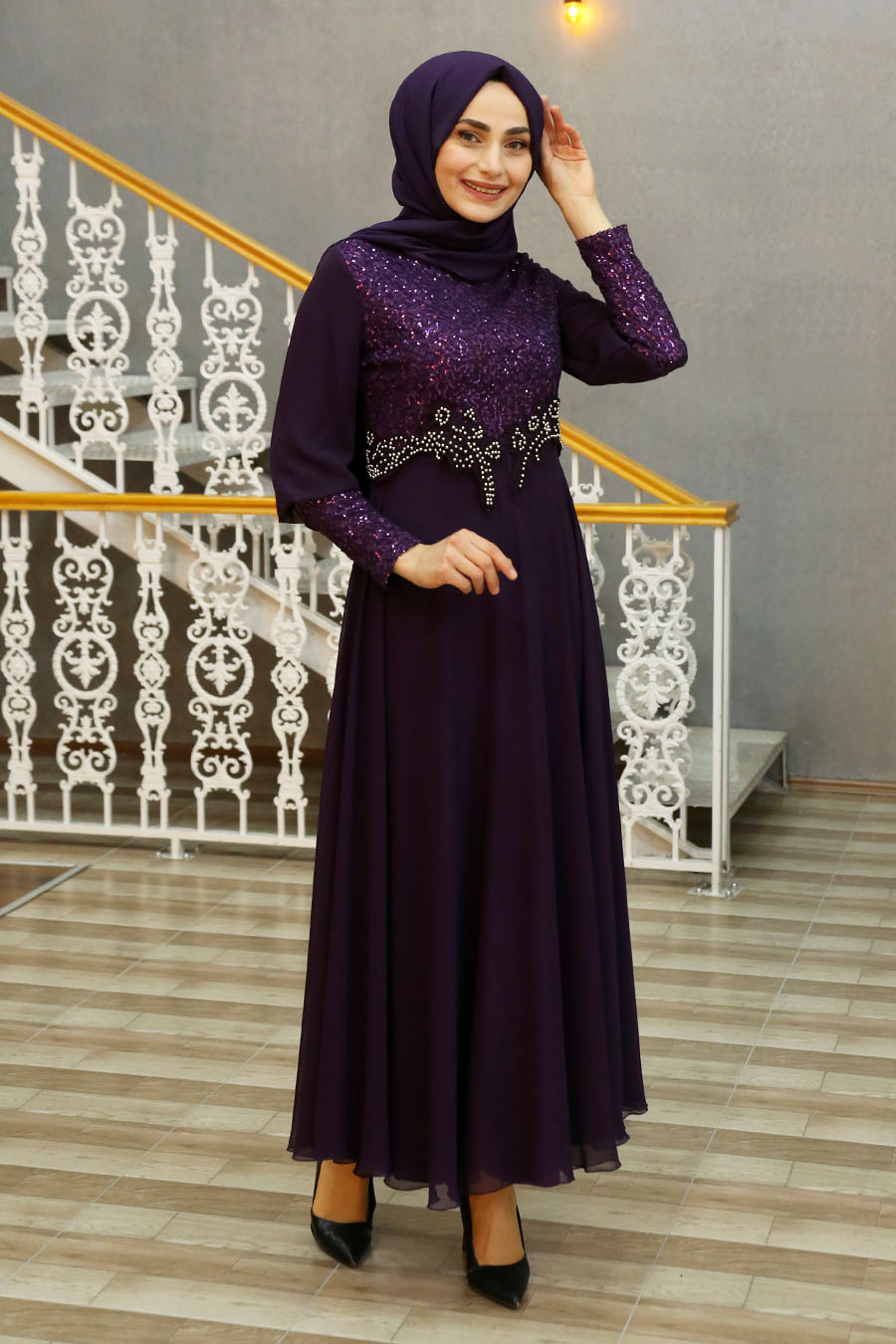 PLUM EVENING DRESS