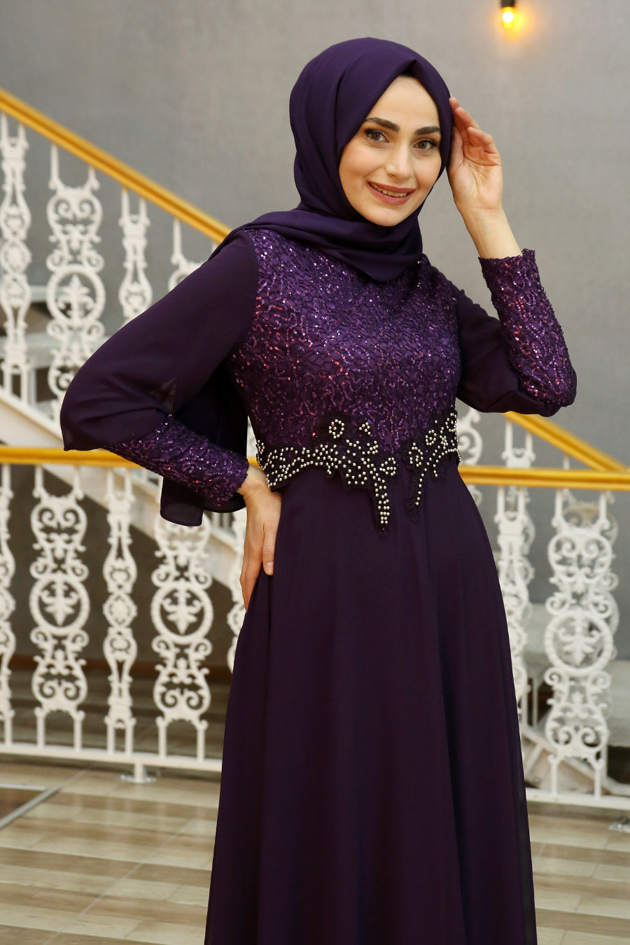PLUM EVENING DRESS