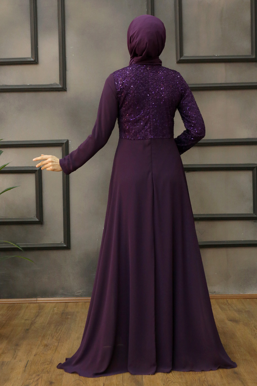 PURPLE EVENING DRESS