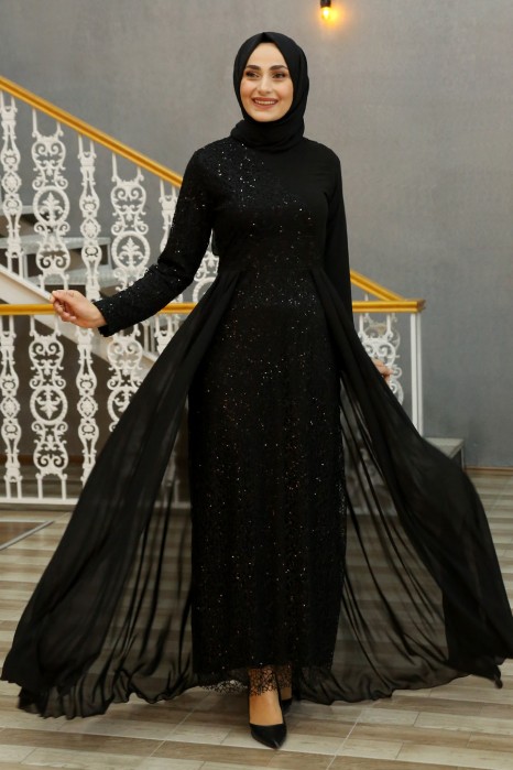 BLACK EVENING DRESS