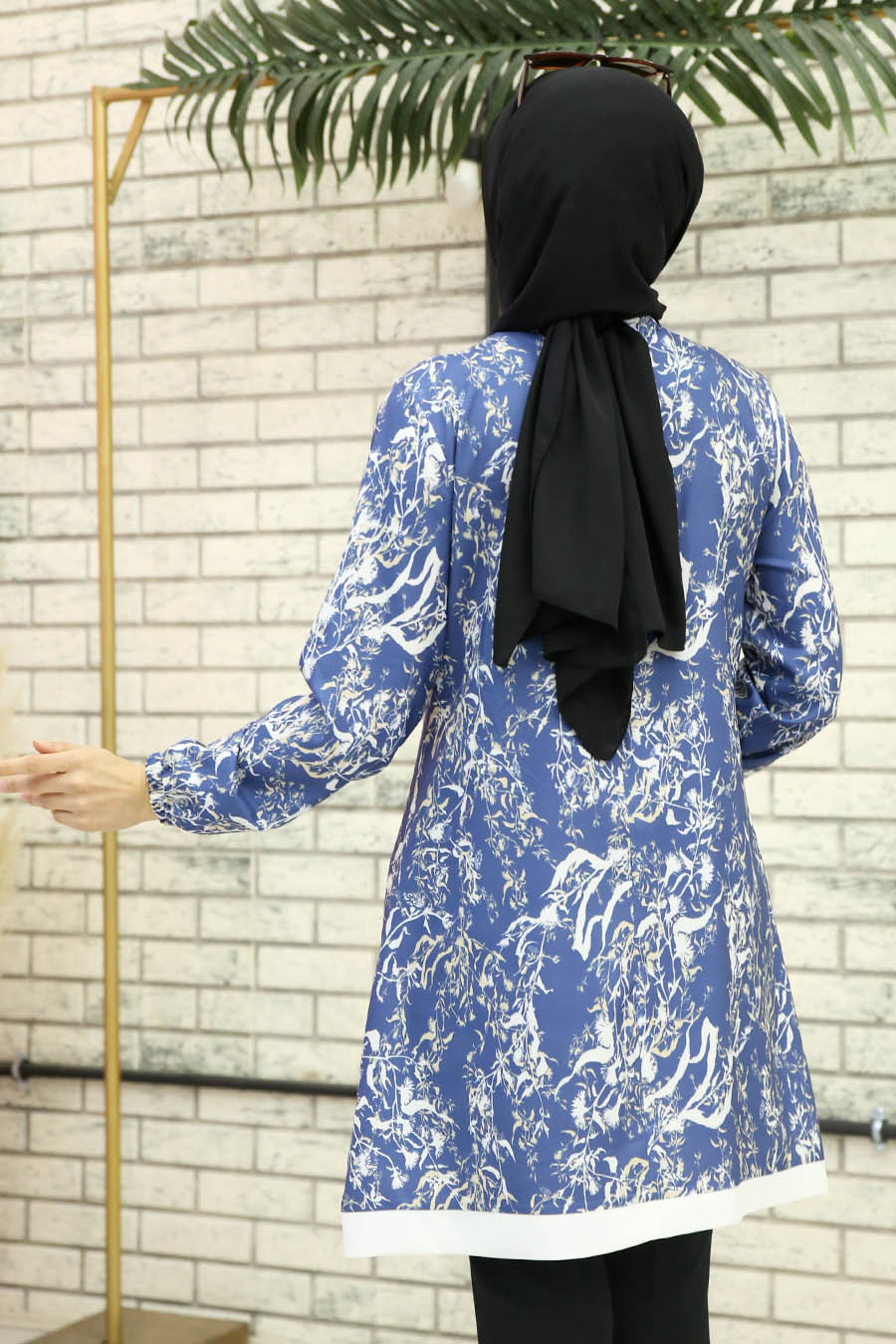 PATTERNED BLUE TUNIC 