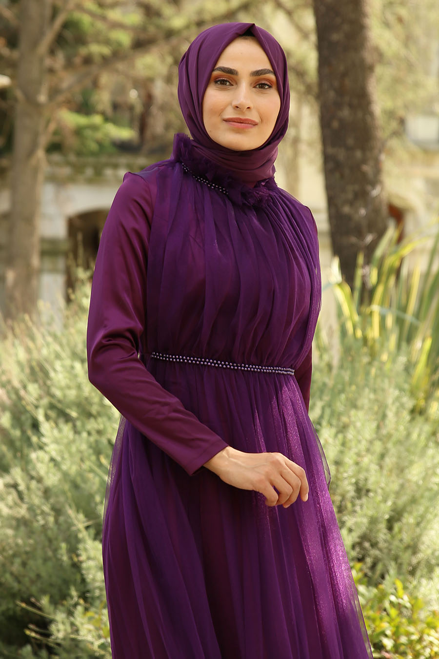 PURPLE EVENING DRESS