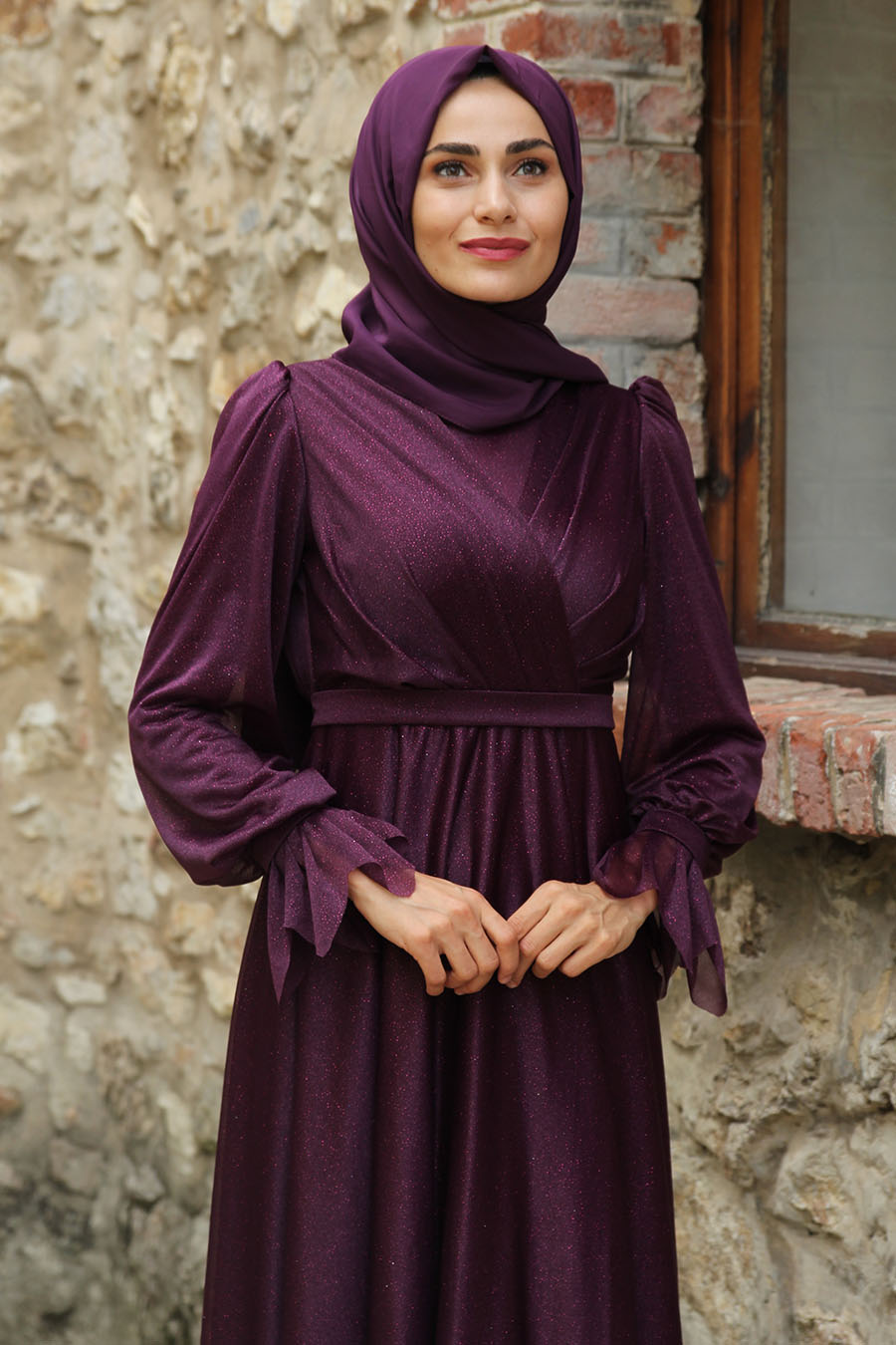 PURPLE  EVENING DRESS
