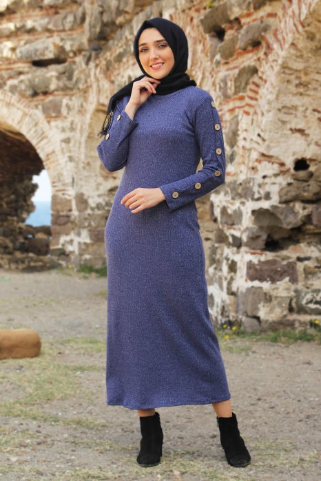 INDIGO COLOR DRESS