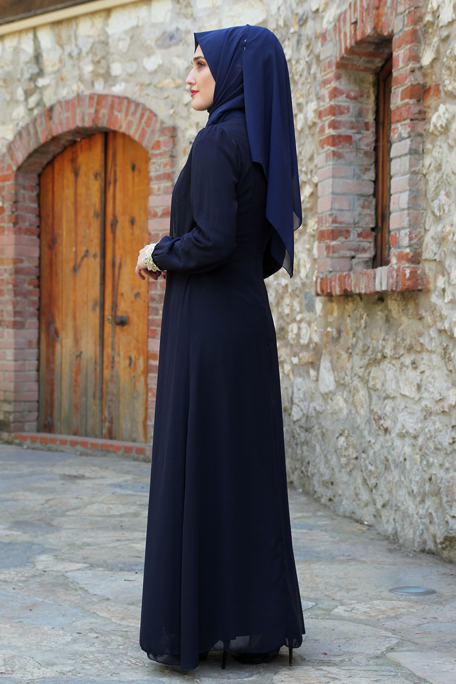 NAVY BLUE  EVENING DRESS