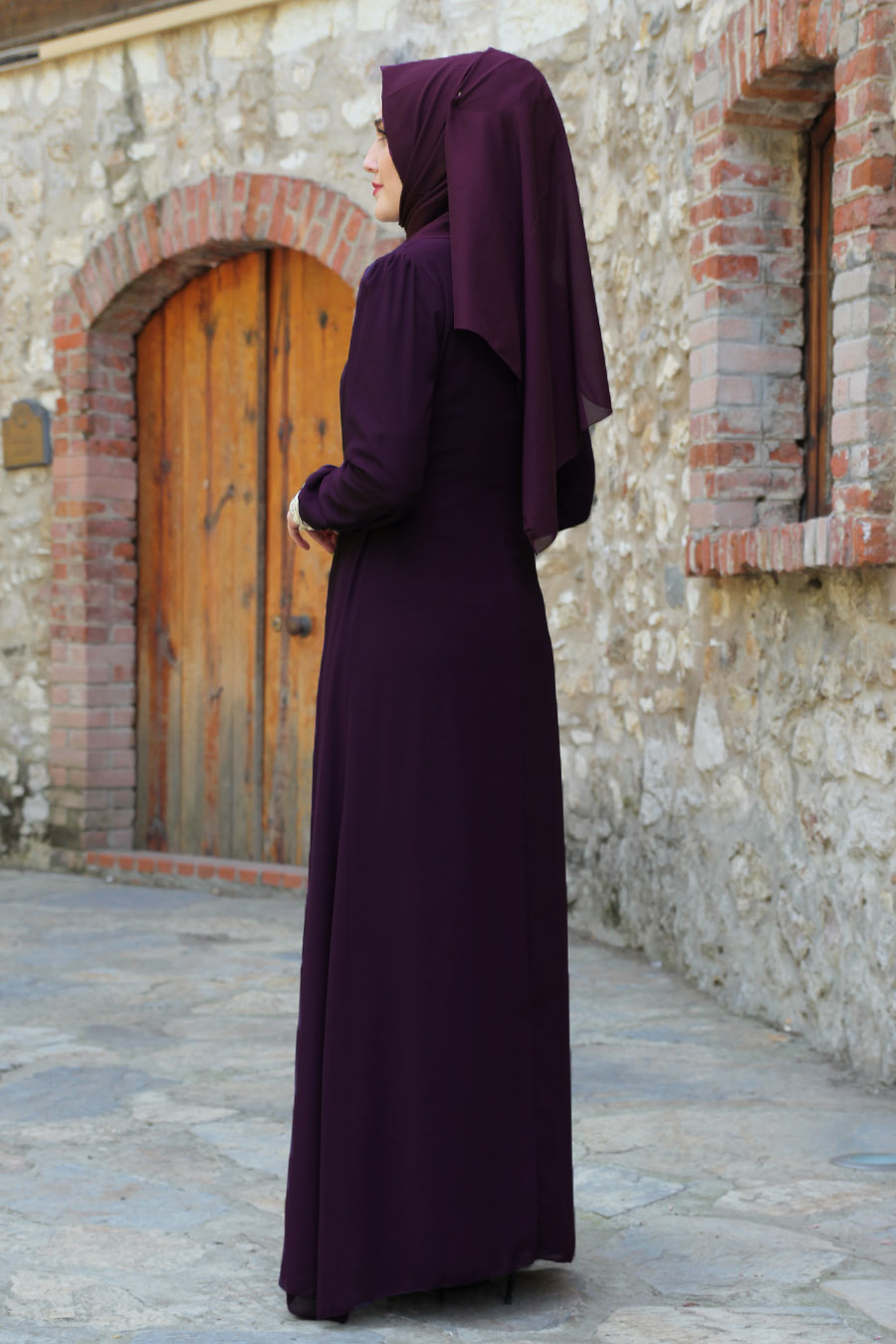 PURPLE  EVENING DRESS