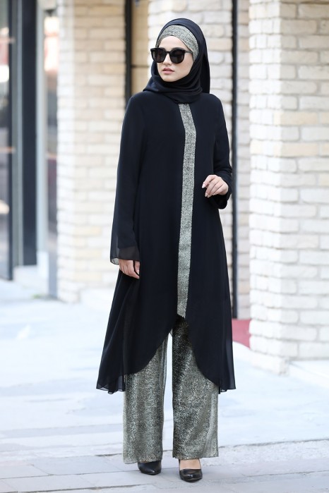 GOLD TUNIC AND PANT SUIT