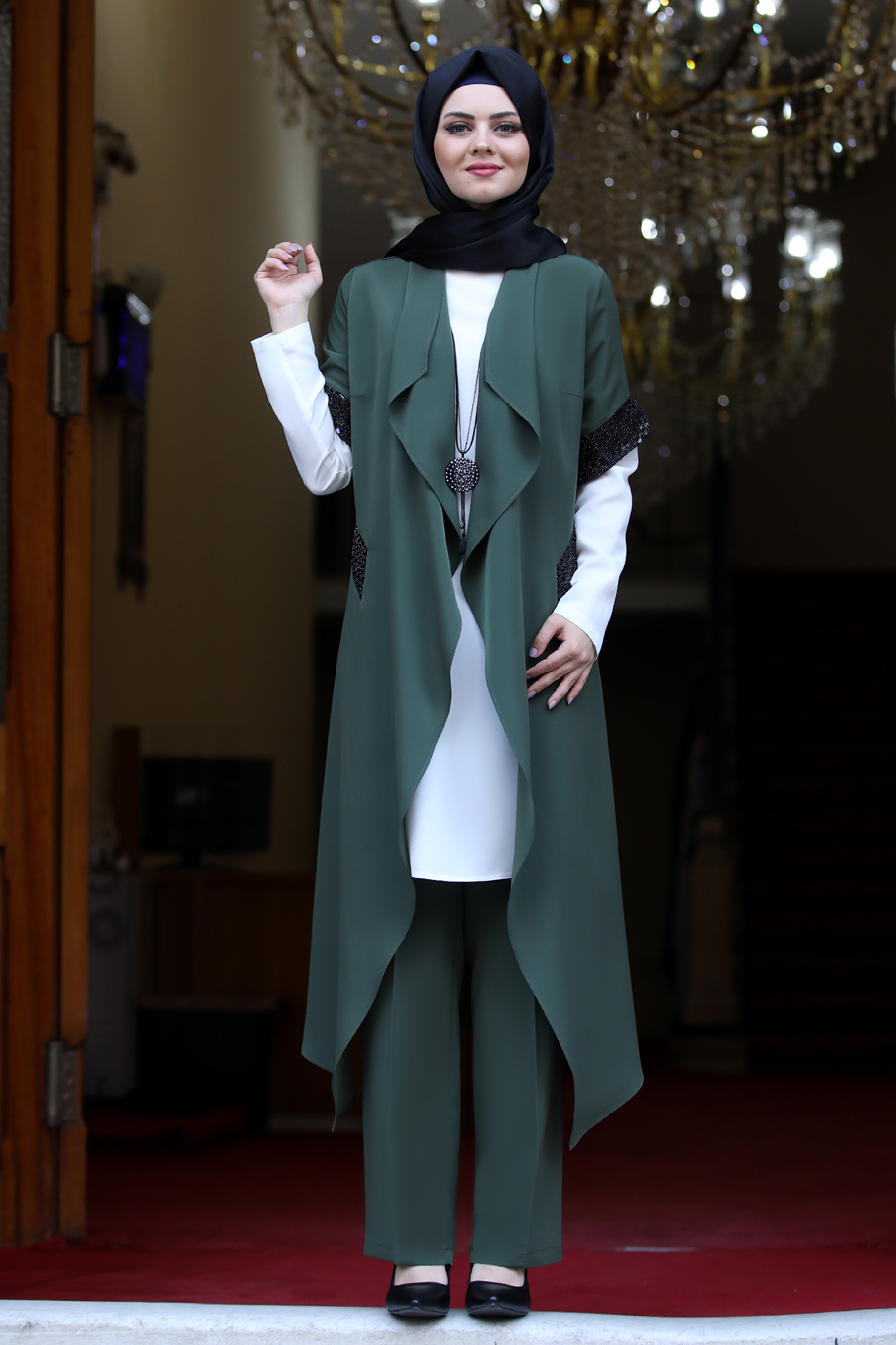 KHAKI VEST TUNIC AND PANT SUIT KHAKI VEST TUNIC AND PANT SUIT