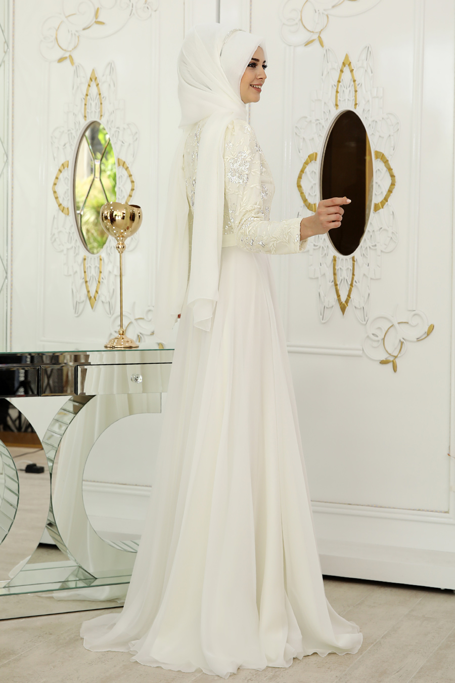 ECRU EVENING DRES