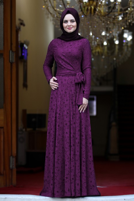 PURPLE EVENING DRESS