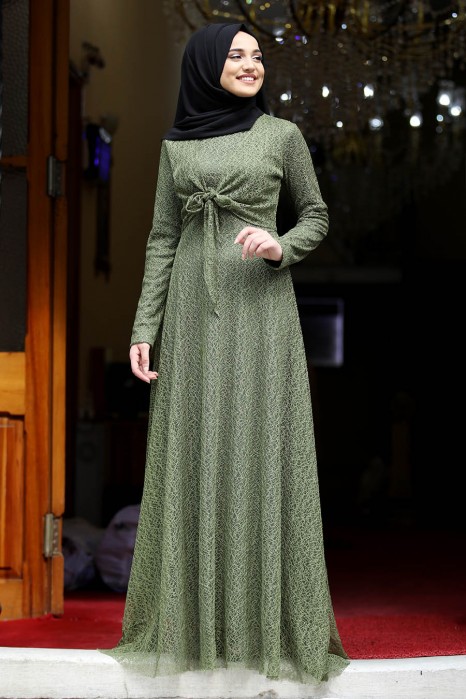 OIL GREEN DRESS