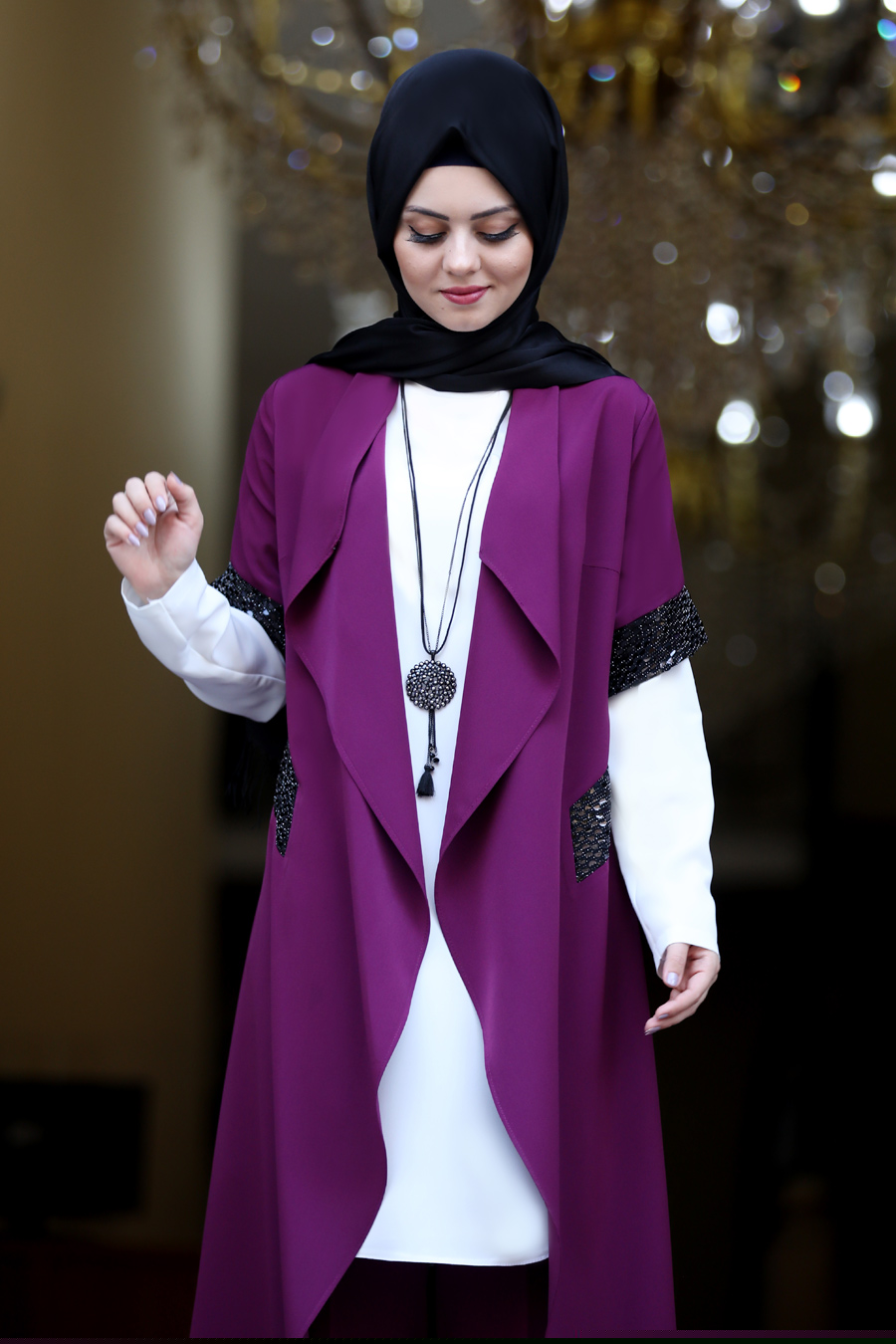 FUCHIA VEST TUNIC AND PANT SUIT FUCHIA VEST TUNIC AND PANT SUIT