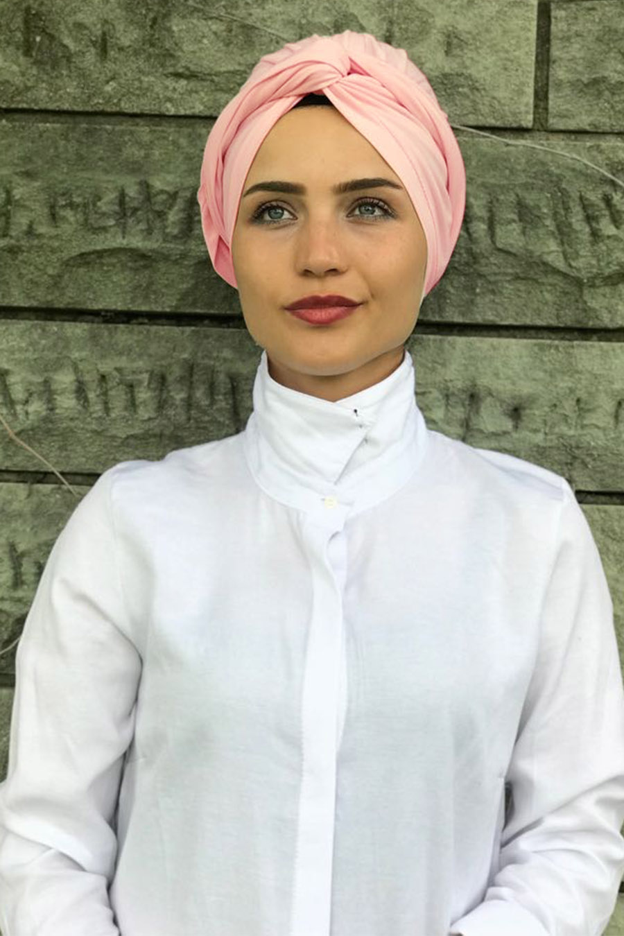 POWDER PINK TURBAN HIJAB POWDER PINK TURBAN HIJAB