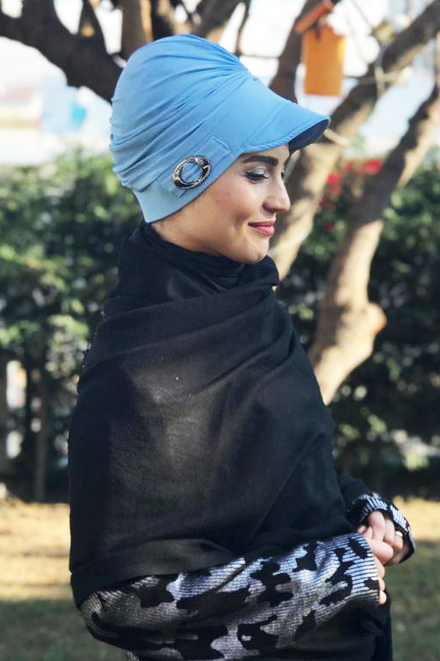 ICE BLUE TURBAN HIJAB