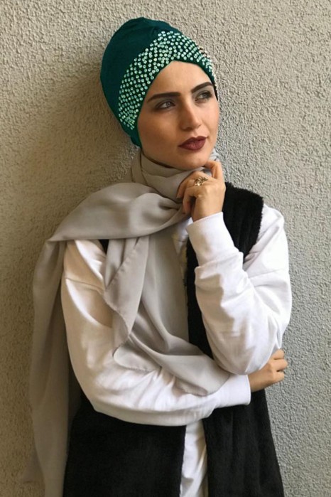 STONED INSTANT PETROLEUM BLUE SCARF