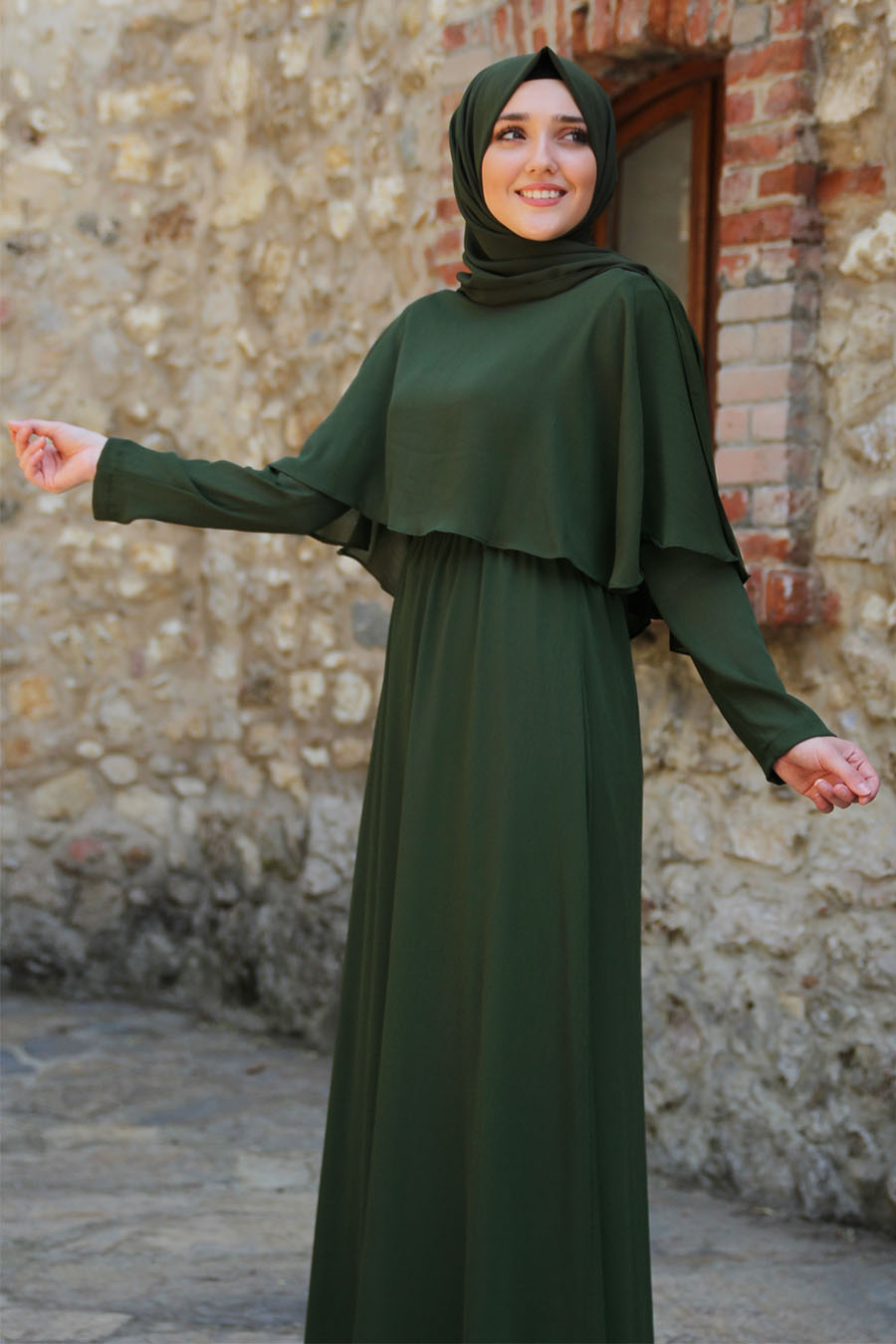 Cloak Khaki Dress