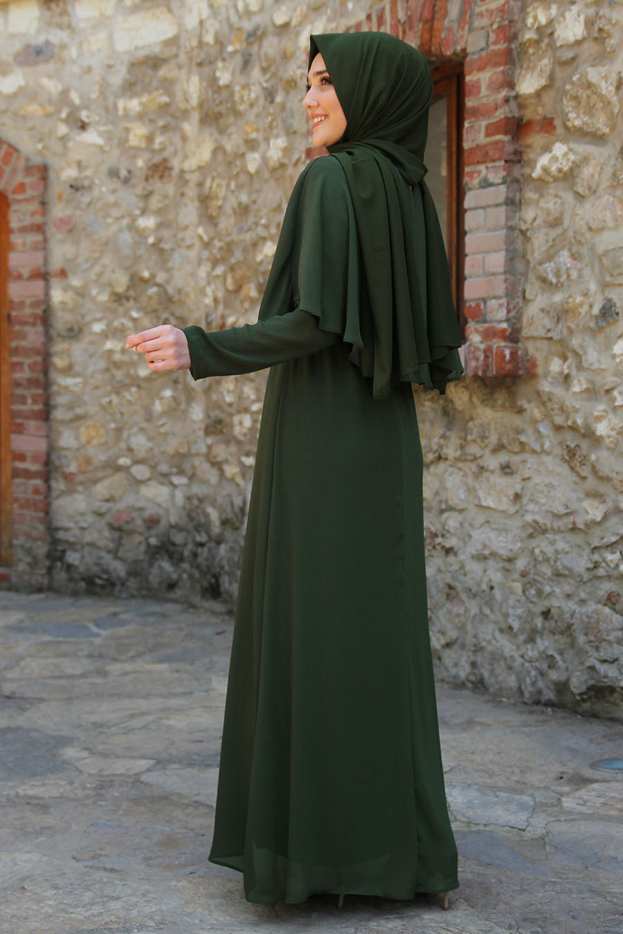 Cloak Khaki Dress