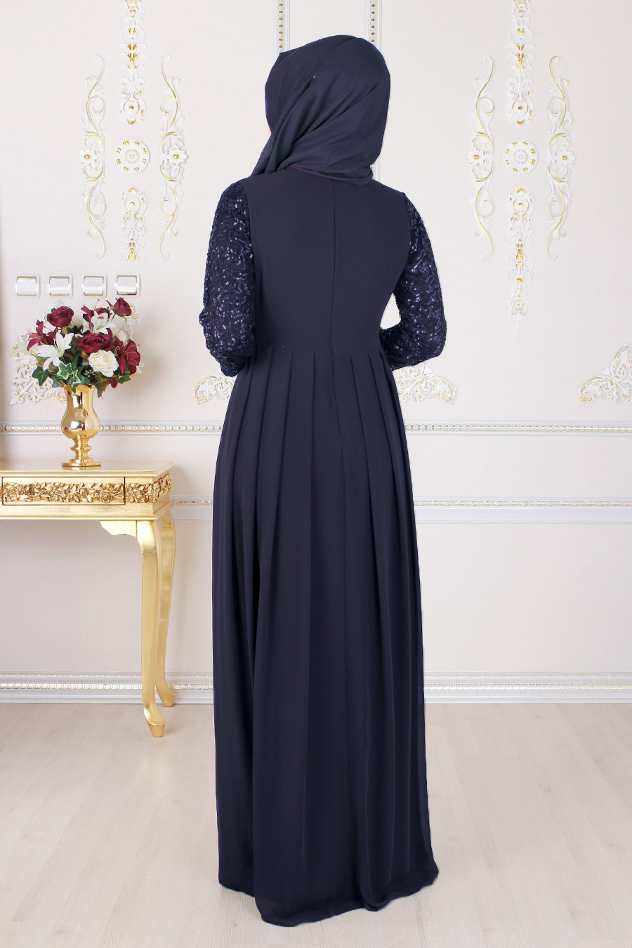NAVY BLUE EVENING DRESS