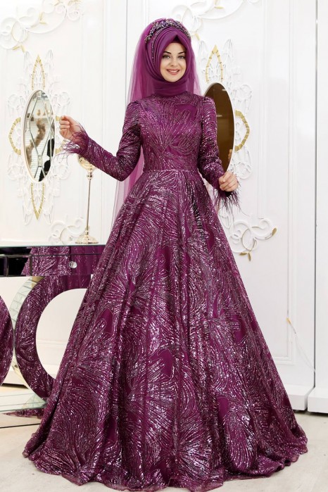 PLUM EVENING DRESS