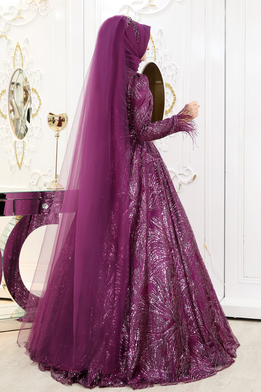PLUM EVENING DRESS