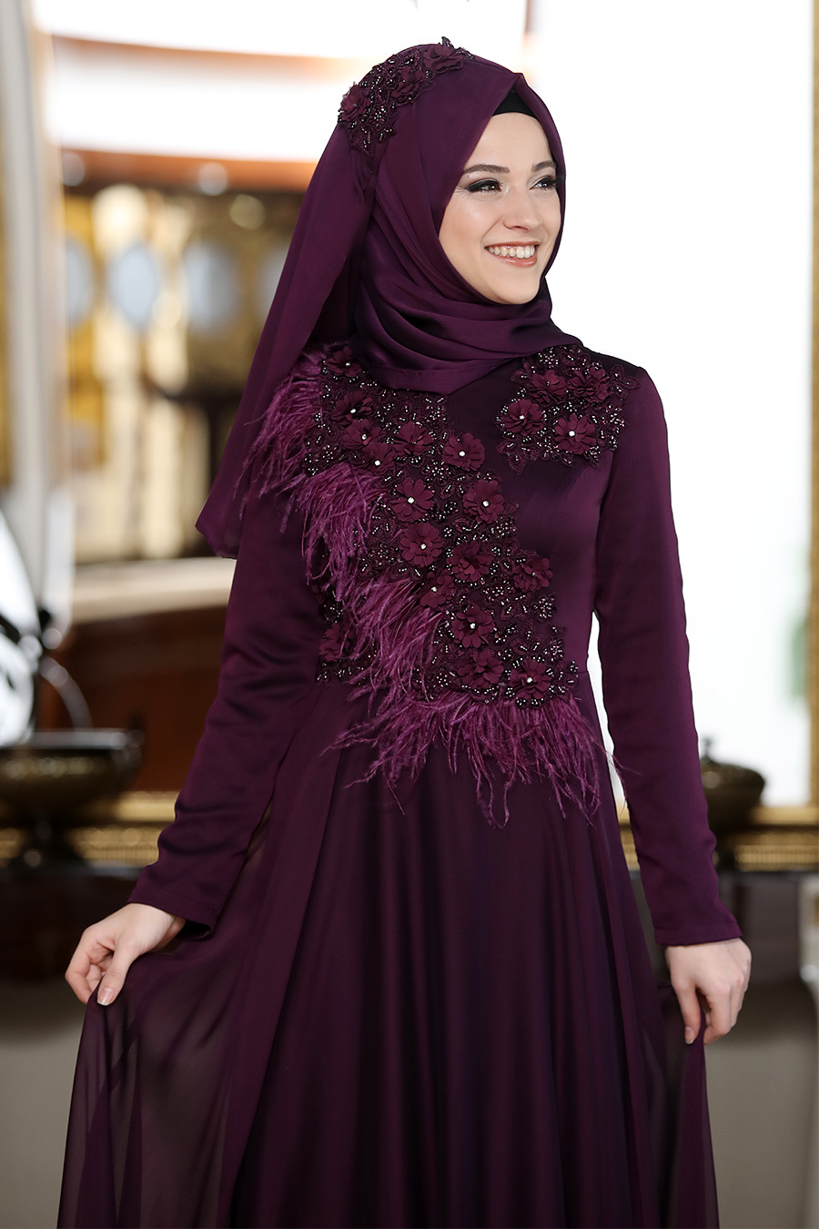 PURPLE EVENING DRESS
