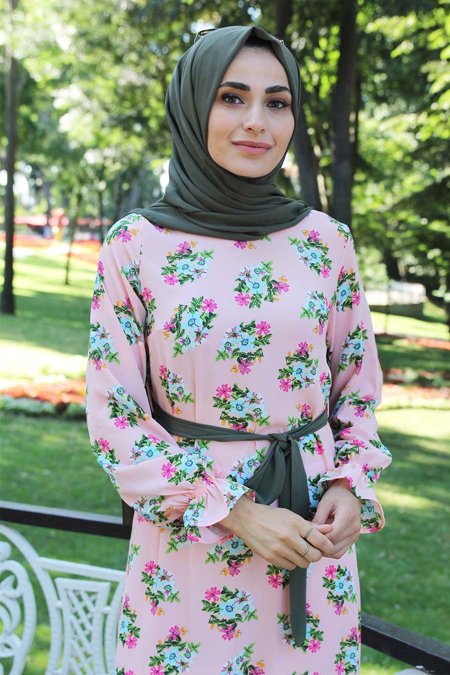 FLOWER PATTERNED DRESS