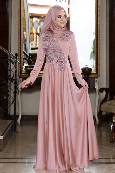 POWDER PINK EVENING DRESS