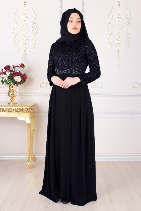 BLACK EVENING DRESS