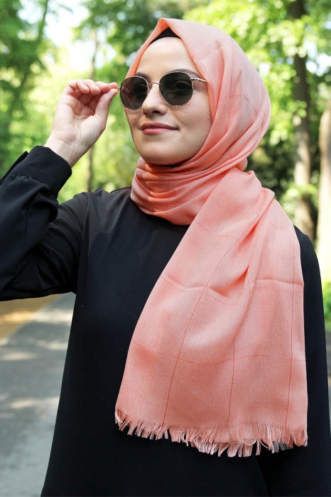 SALMON COLOR SHAWL