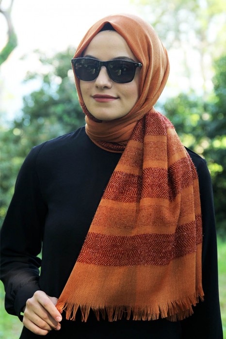 BRICK COLOR SHAWL
