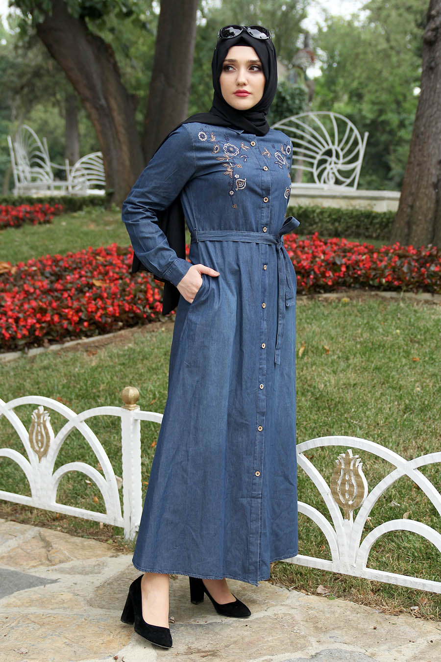 dark jean dress