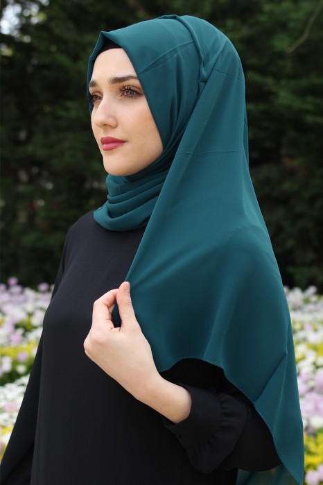 PLAIN PETROLEUM BLUE SHAWL