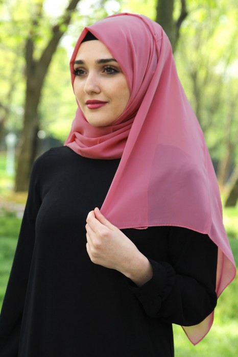 PLAIN POWDER PINK SHAWL