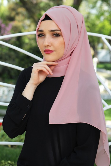 PLAIN POWDER PINK SHAWL