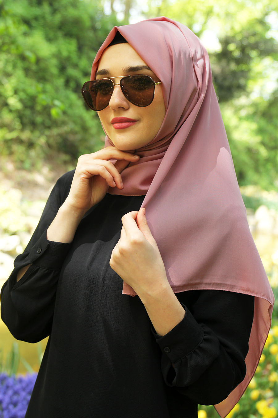 PLAIN ROSE COLOR SHAWL