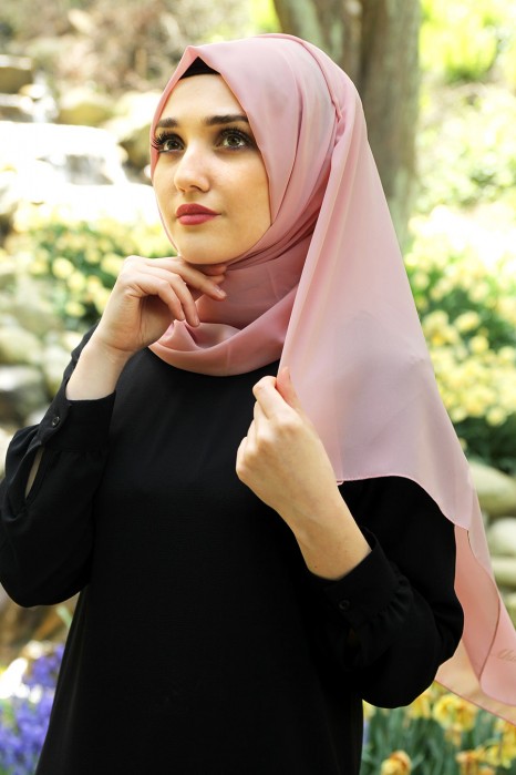 PLAIN POWDER PINK SHAWL