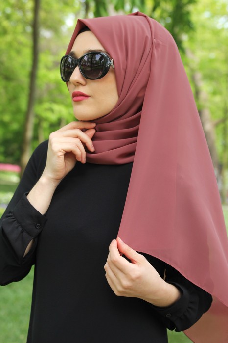 PLAIN ROSE COLOR SHAWL