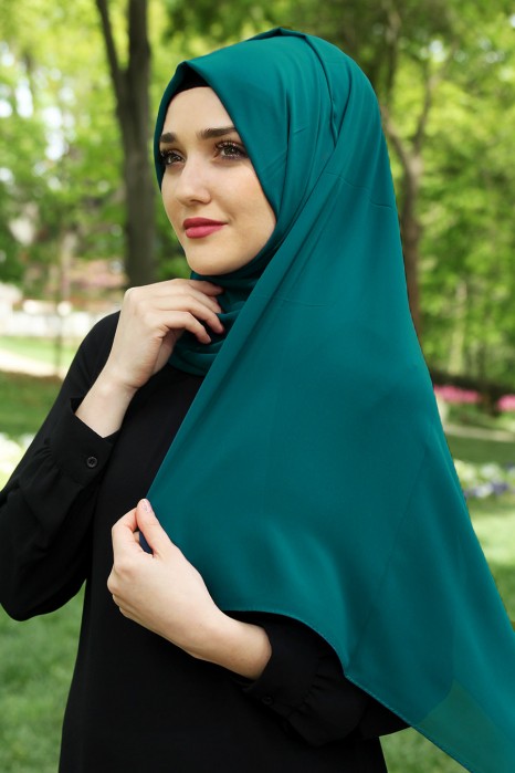 PLAIN PETROLEUM BLUE SHAWL