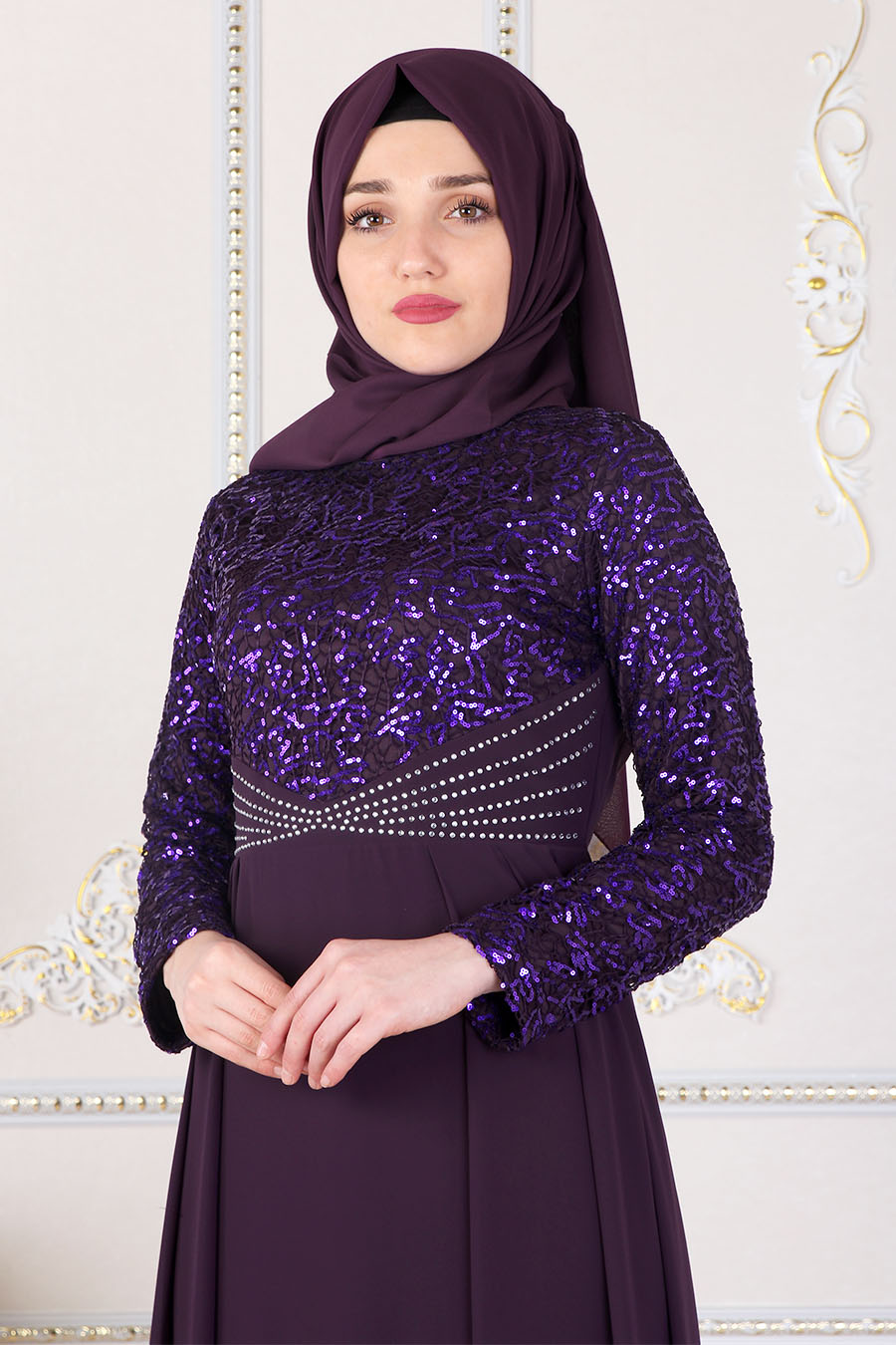 PURPLE EVENING DRESS