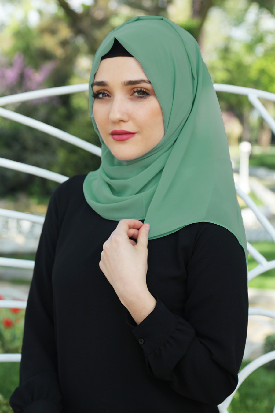 PLAIN GREEN SHAWL