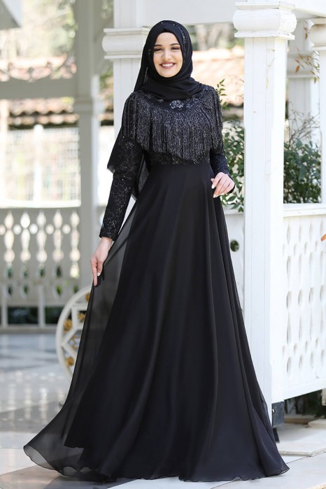 BLACK EVENING DRESS