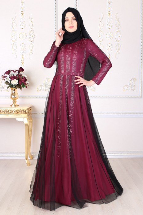 FUCHSIA EVENING DRESS