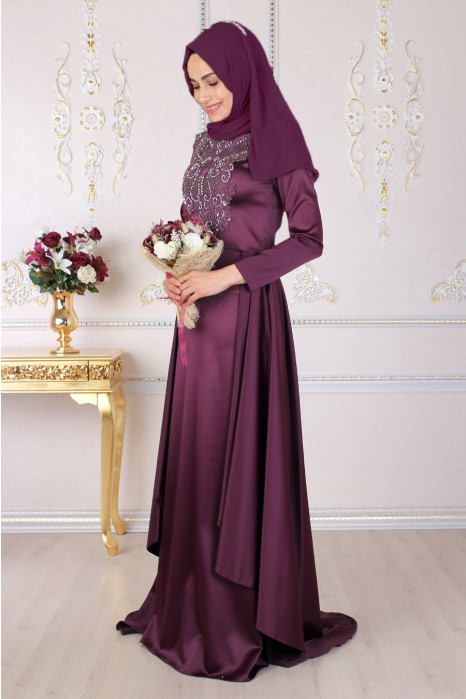 PLUM EVENING DRESS