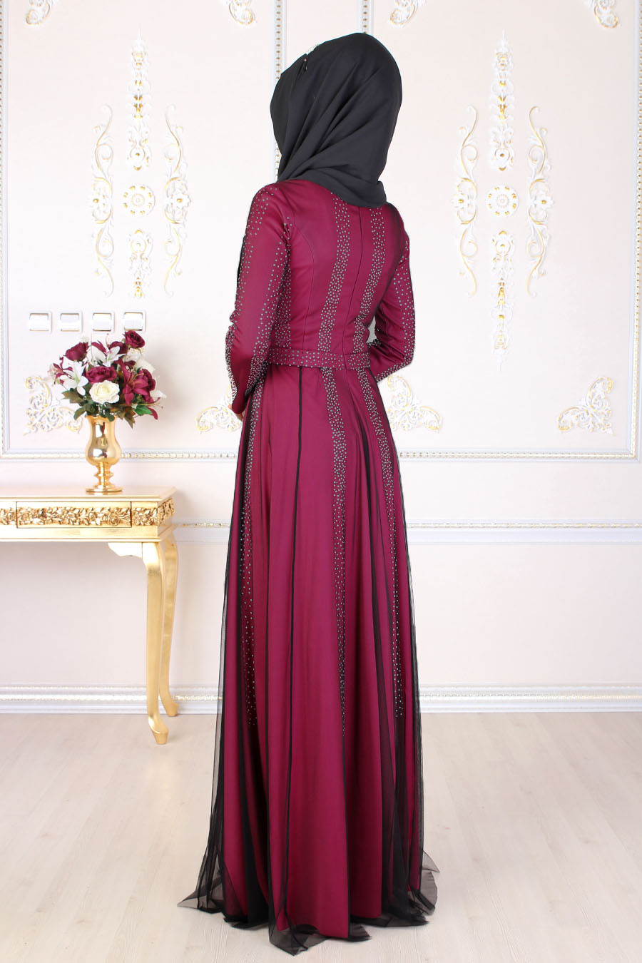 FUCHSIA EVENING DRESS