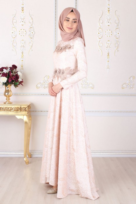 POWDER PINK EVENING DRESS