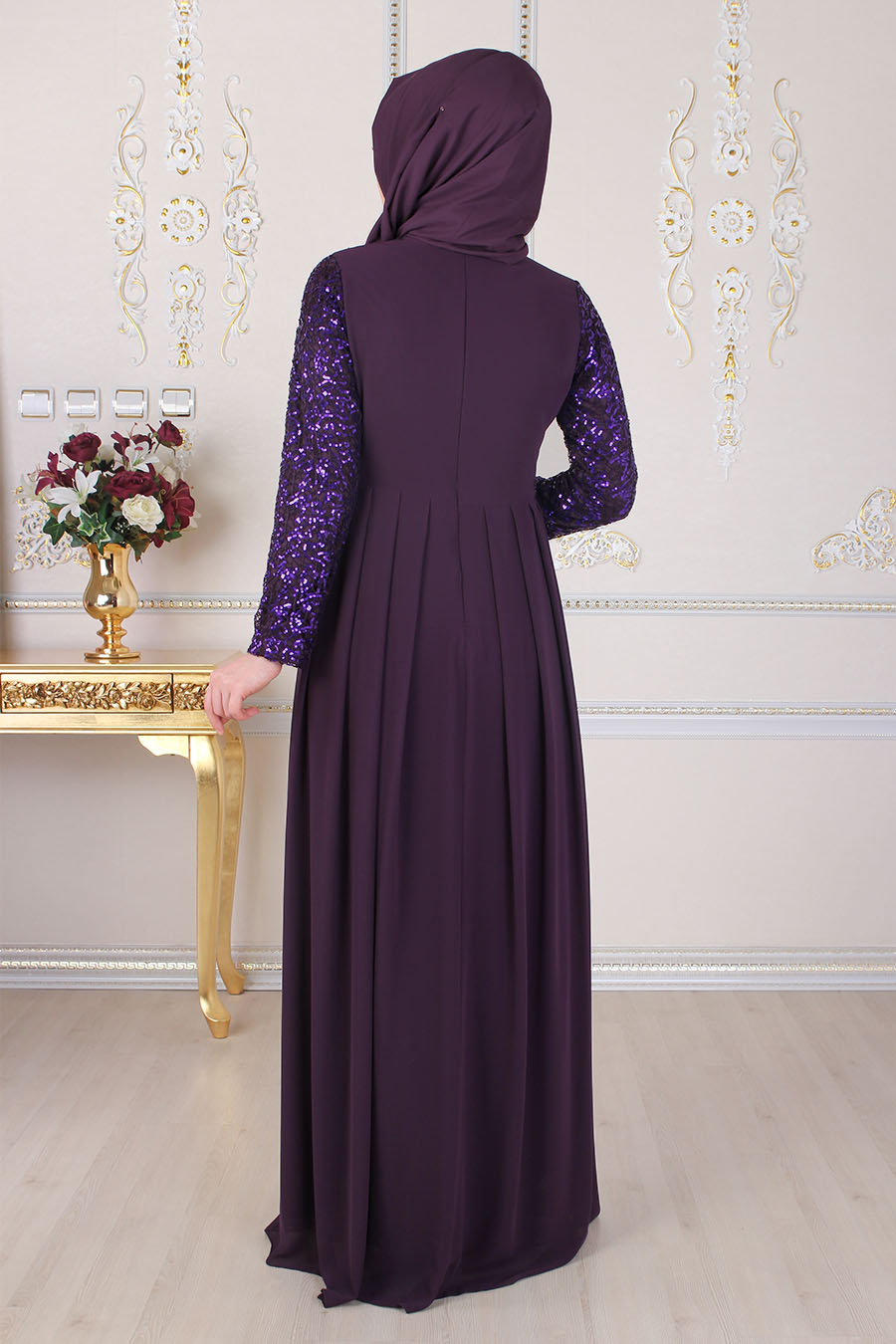 PURPLE EVENING DRESS