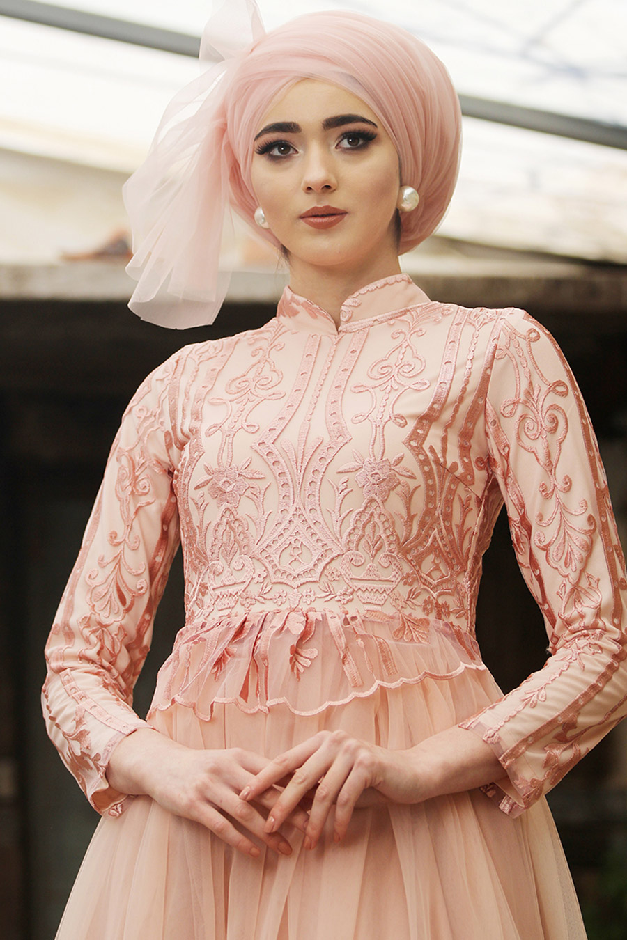 POWDER PINK EVENING DRESS