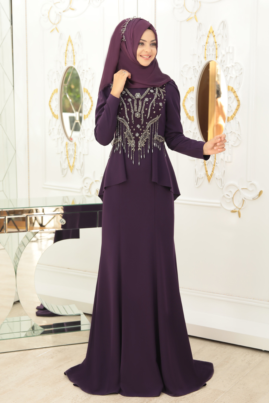 PURPLE EVENING DRESS